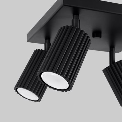 Spotlight KARBON 4xGU10/10W/230V black
