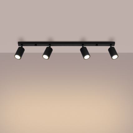 Spotlight KARBON 4xGU10/10W/230V black