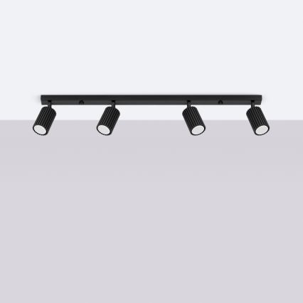 Spotlight KARBON 4xGU10/10W/230V black