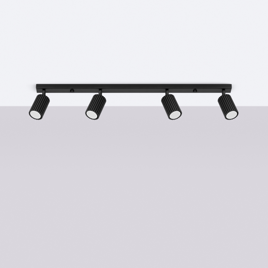 Spotlight KARBON 4xGU10/10W/230V black
