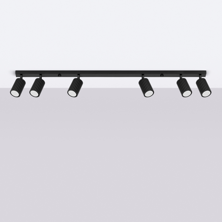 Spotlight KARBON 6xGU10/10W/230V black