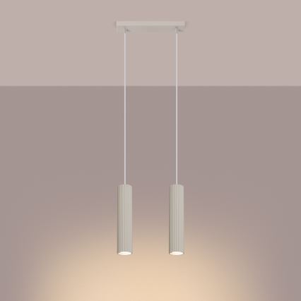 Chandelier on a string KARBON 2xGU10/10W/230V creamy