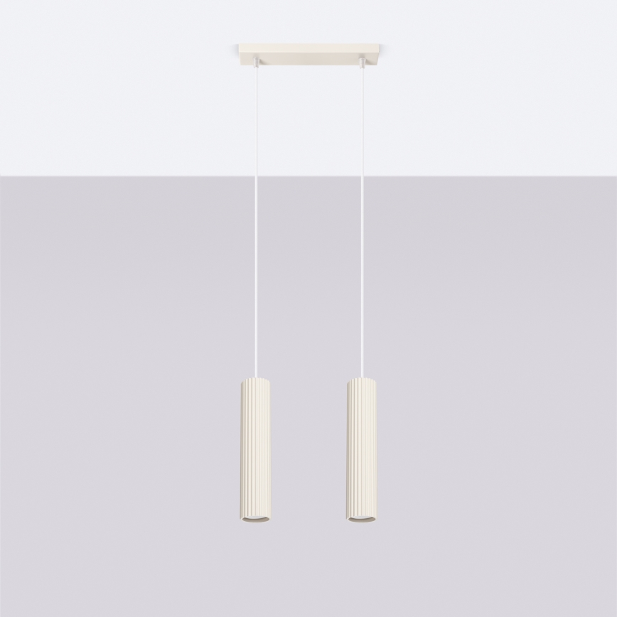 Chandelier on a string KARBON 2xGU10/10W/230V creamy