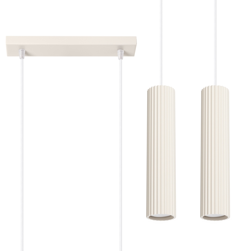Chandelier on a string KARBON 2xGU10/10W/230V creamy