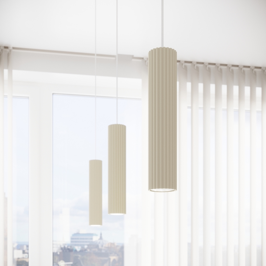 Chandelier on a string KARBON 3xGU10/10W/230V creamy