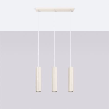 Chandelier on a string KARBON 3xGU10/10W/230V creamy