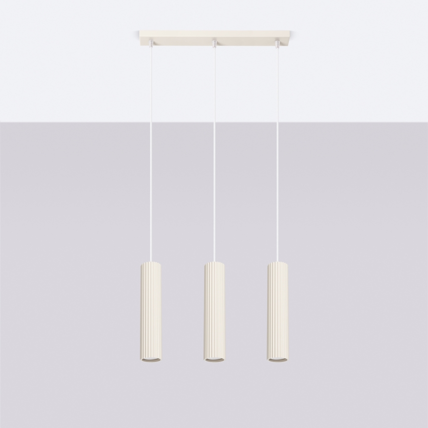 Chandelier on a string KARBON 3xGU10/10W/230V creamy