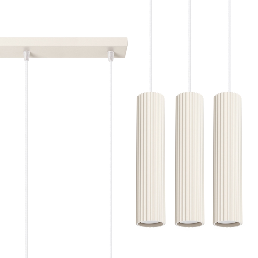 Chandelier on a string KARBON 3xGU10/10W/230V creamy
