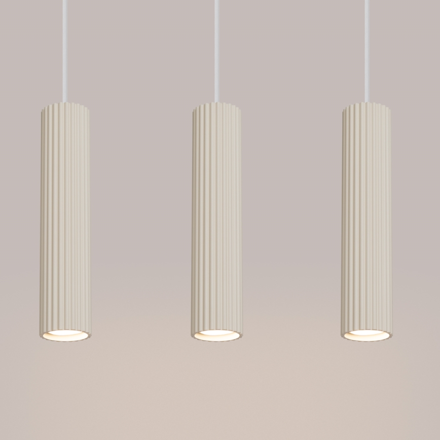 Chandelier on a string KARBON 3xGU10/10W/230V creamy