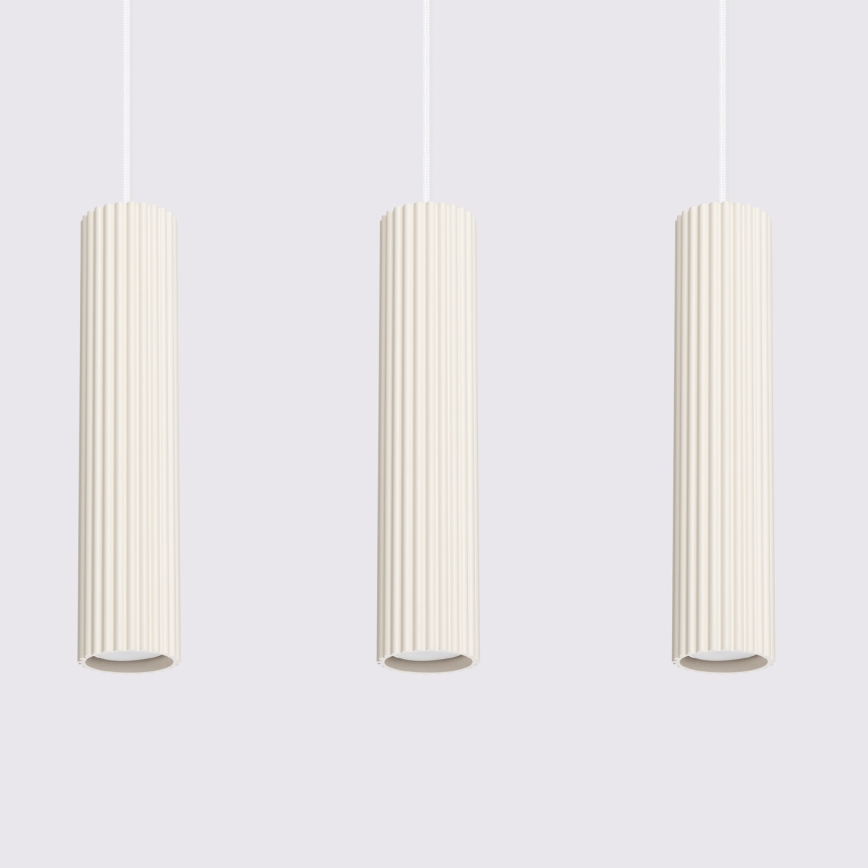 Chandelier on a string KARBON 3xGU10/10W/230V creamy