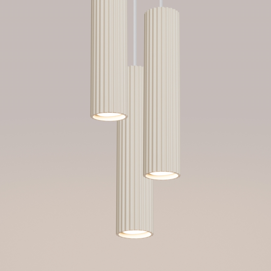 Chandelier on a string KARBON 3xGU10/10W/230V creamy