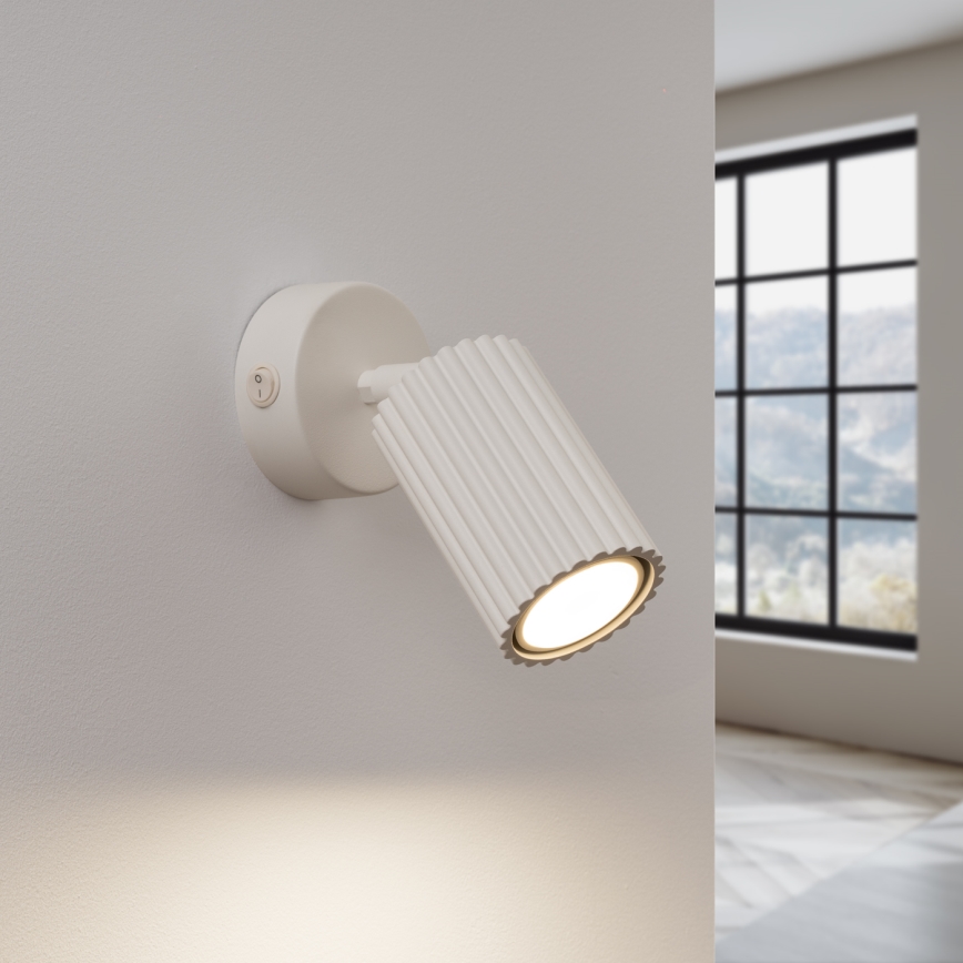 Wall spotlight KARBON 1xGU10/10W/230V creamy