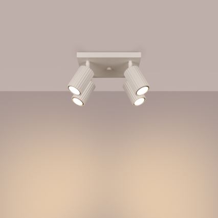 Spotlight KARBON 4xGU10/10W/230V creamy