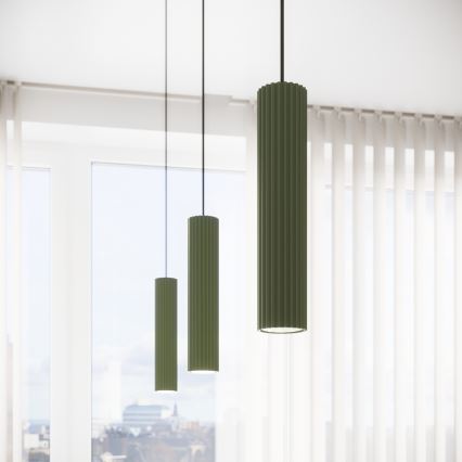 Chandelier on a string KARBON 1xGU10/10W/230V green