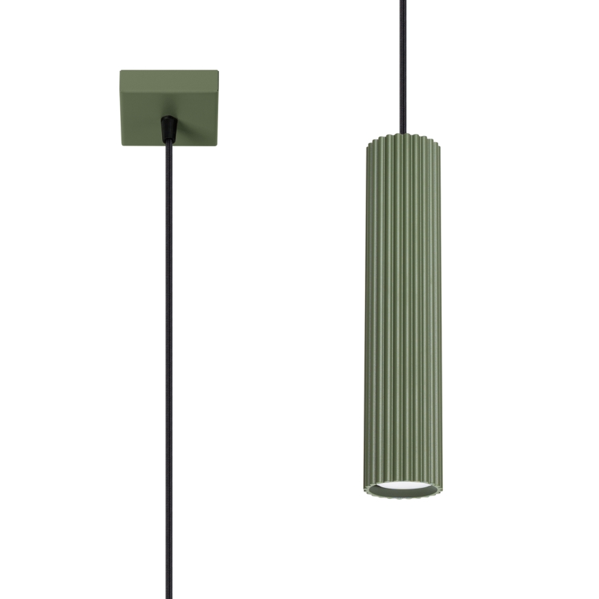 Chandelier on a string KARBON 1xGU10/10W/230V green