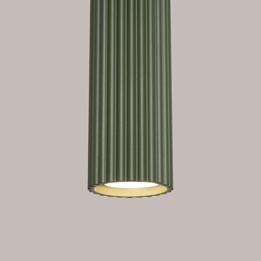 Chandelier on a string KARBON 1xGU10/10W/230V green