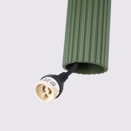 Chandelier on a string KARBON 1xGU10/10W/230V green