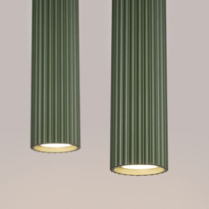 Chandelier on a string KARBON 2xGU10/10W/230V green