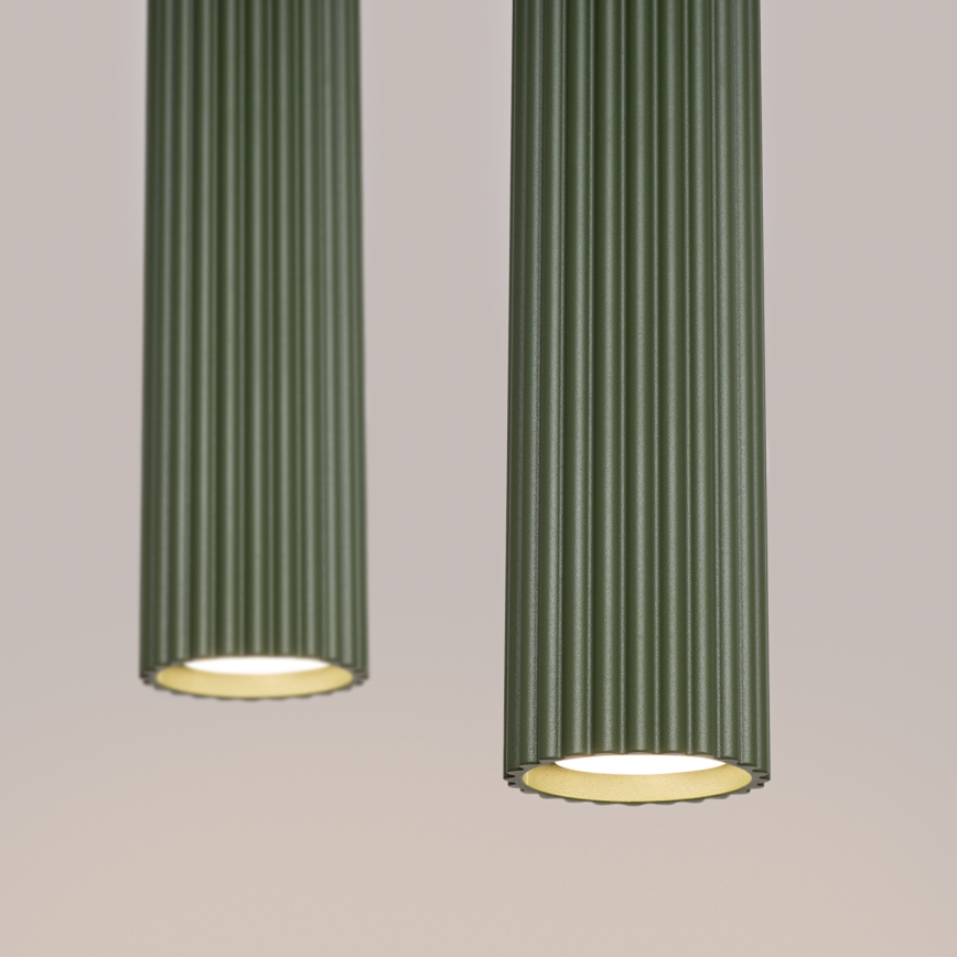Chandelier on a string KARBON 2xGU10/10W/230V green