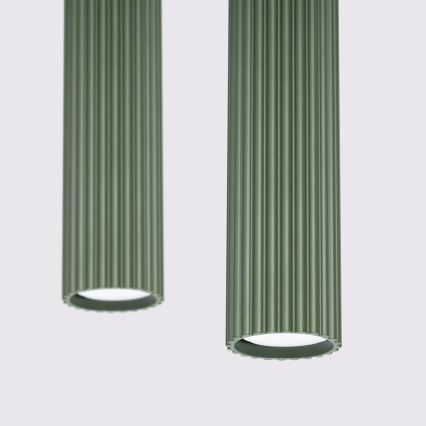 Chandelier on a string KARBON 2xGU10/10W/230V green