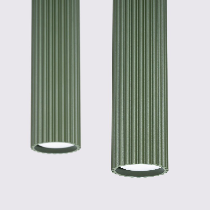 Chandelier on a string KARBON 2xGU10/10W/230V green