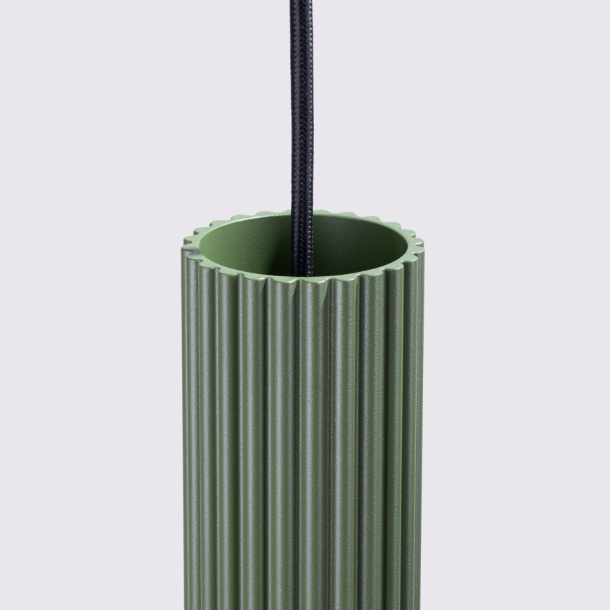 Chandelier on a string KARBON 2xGU10/10W/230V green