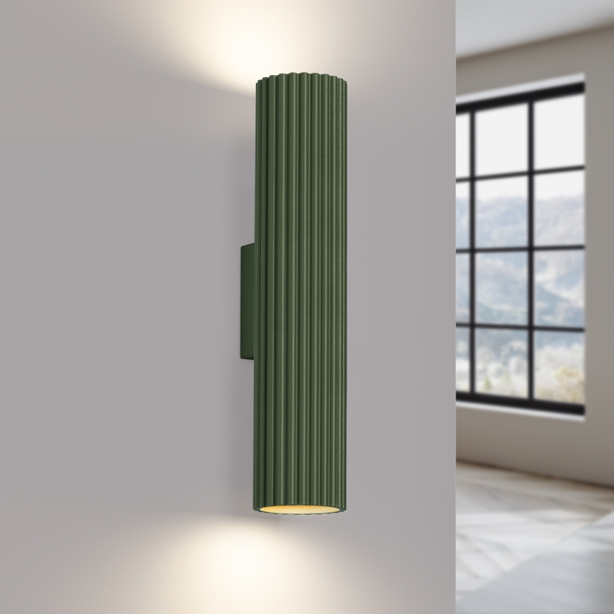 Wall light KARBON 2xGU10/10W/230V green