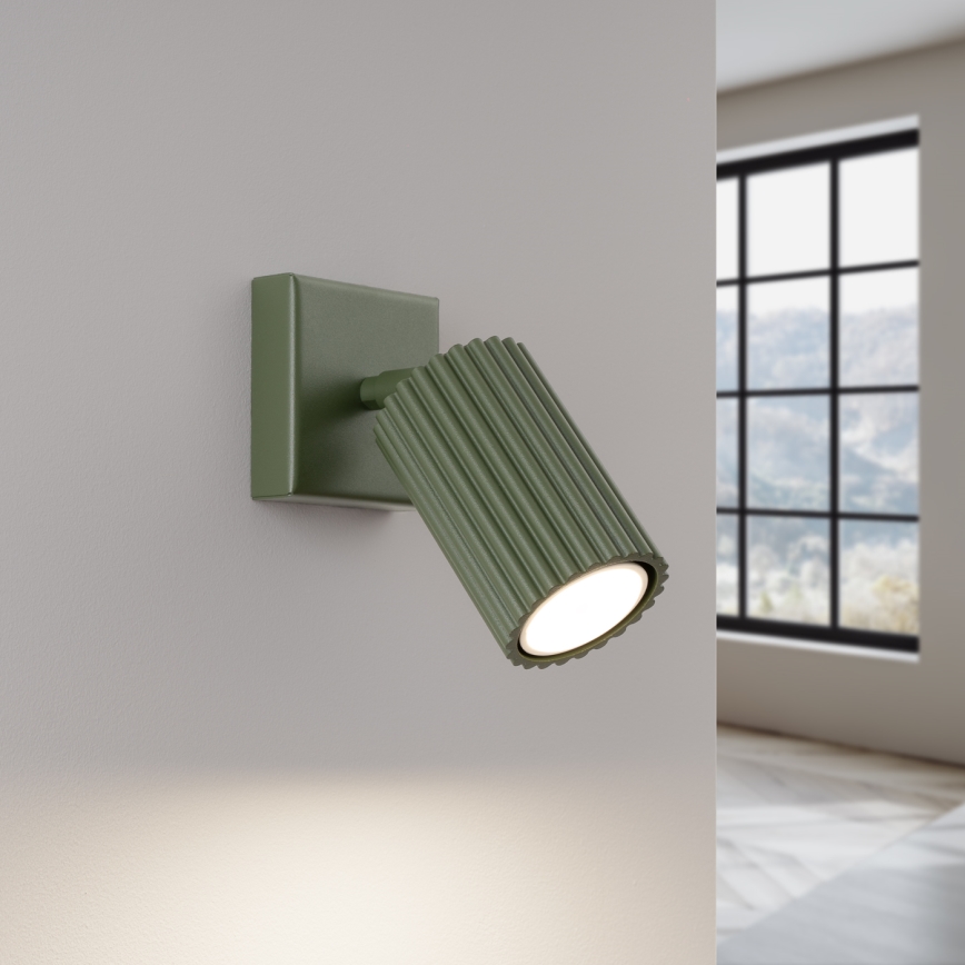 Wall spotlight KARBON 1xGU10/10W/230V green