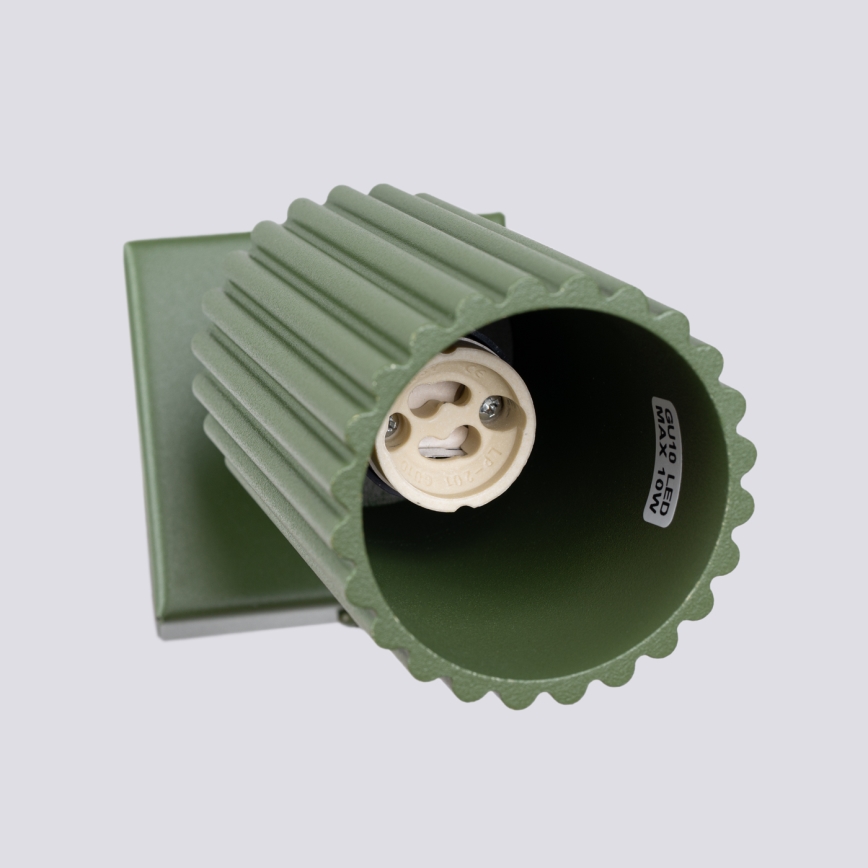 Wall spotlight KARBON 1xGU10/10W/230V green