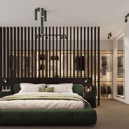 Wall spotlight KARBON 1xGU10/10W/230V green