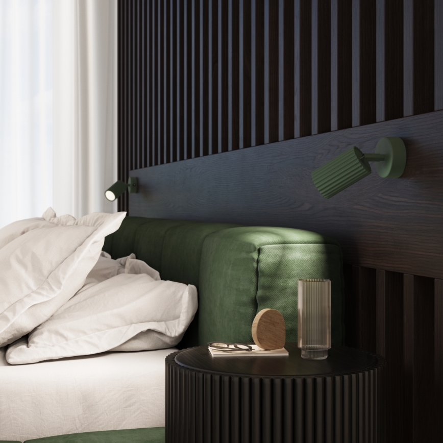 Wall spotlight KARBON 1xGU10/10W/230V green