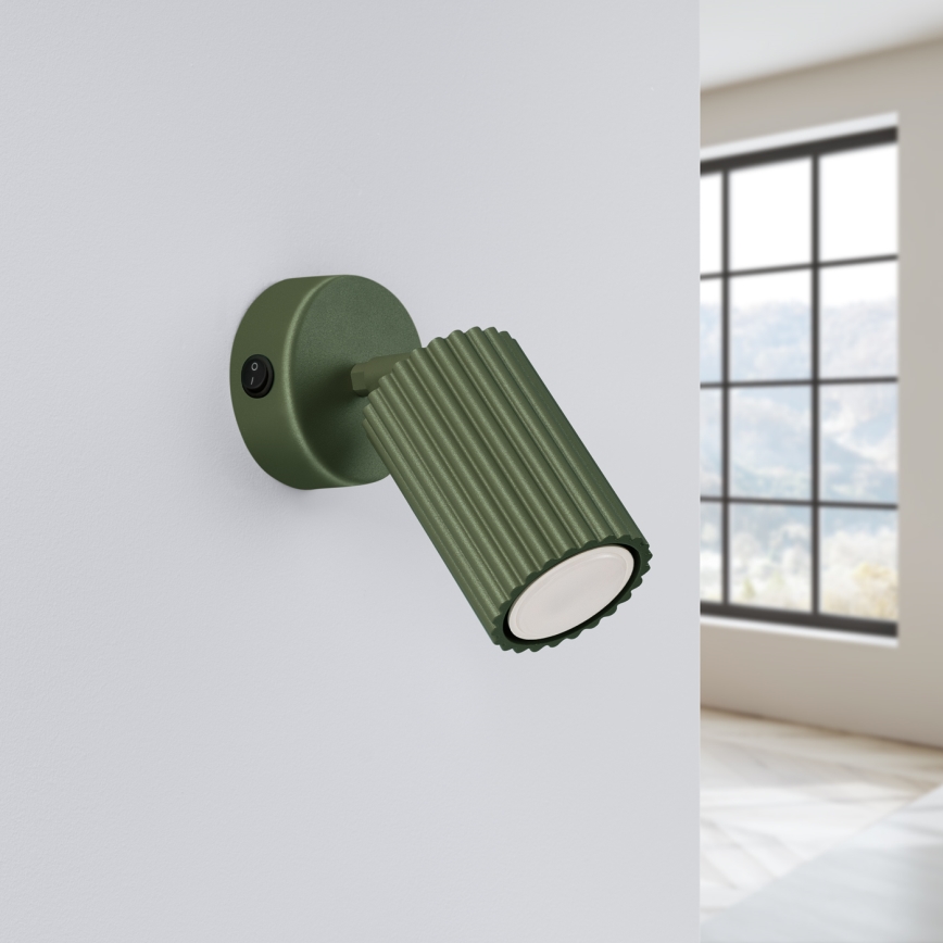 Wall spotlight KARBON 1xGU10/10W/230V green