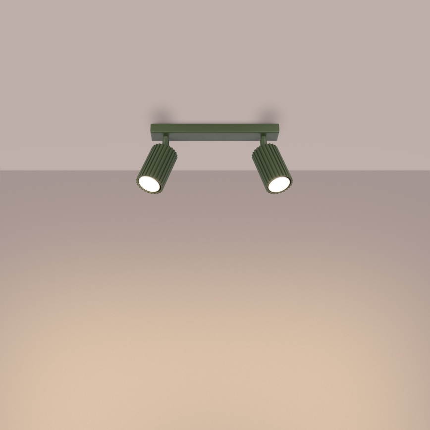 Spotlight KARBON 2xGU10/10W/230V green