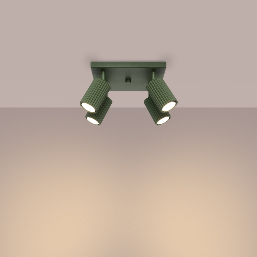 Spotlight KARBON 4xGU10/10W/230V green