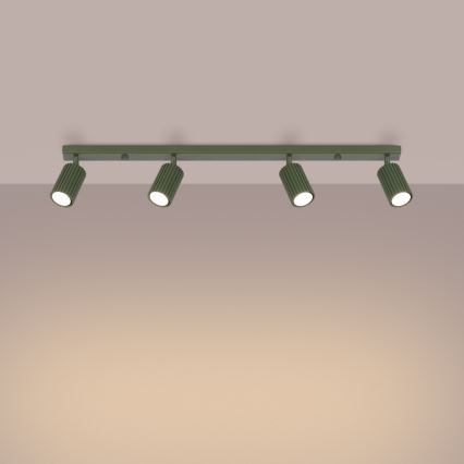 Spotlight KARBON 4xGU10/10W/230V green