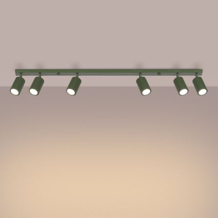 Spotlight KARBON 6xGU10/10W/230V green