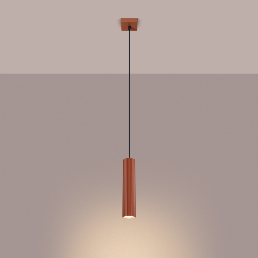 Chandelier on a string KARBON 1xGU10/10W/230V red