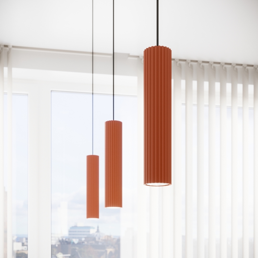 Chandelier on a string KARBON 1xGU10/10W/230V red