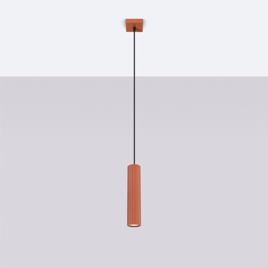Chandelier on a string KARBON 1xGU10/10W/230V red