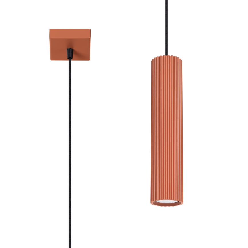 Chandelier on a string KARBON 1xGU10/10W/230V red