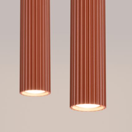 Chandelier on a string KARBON 2xGU10/10W/230V red