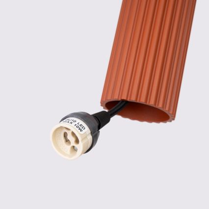 Chandelier on a string KARBON 3xGU10/10W/230V red