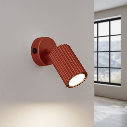 Wall spotlight KARBON 1xGU10/10W/230V red