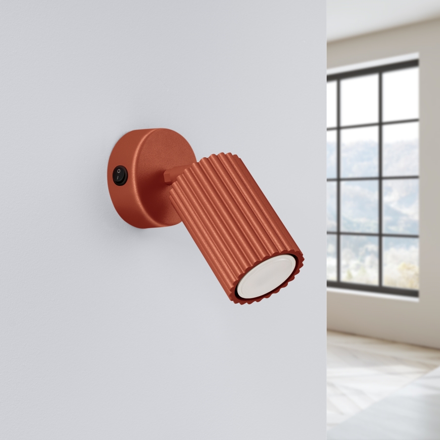 Wall spotlight KARBON 1xGU10/10W/230V red