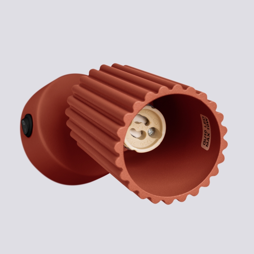 Wall spotlight KARBON 1xGU10/10W/230V red