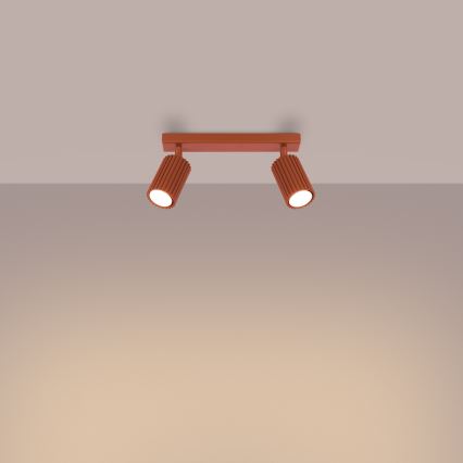 Spotlight KARBON 2xGU10/10W/230V red