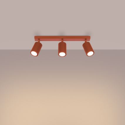 Spotlight KARBON 3xGU10/10W/230V red