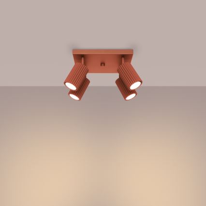 Spotlight KARBON 4xGU10/10W/230V red