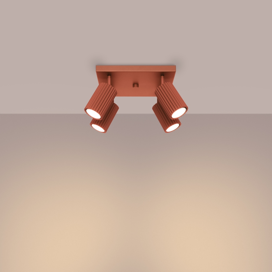Spotlight KARBON 4xGU10/10W/230V red