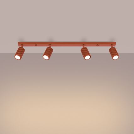 Spotlight KARBON 4xGU10/10W/230V red